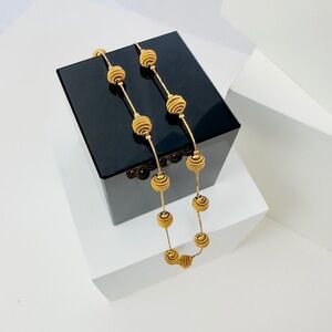 Vintage Trifari Gold Texture Beads Necklace